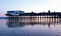 Sunset at the pier, OOB, Maine. (C) 2022 Maine Hospitality Management LLC.